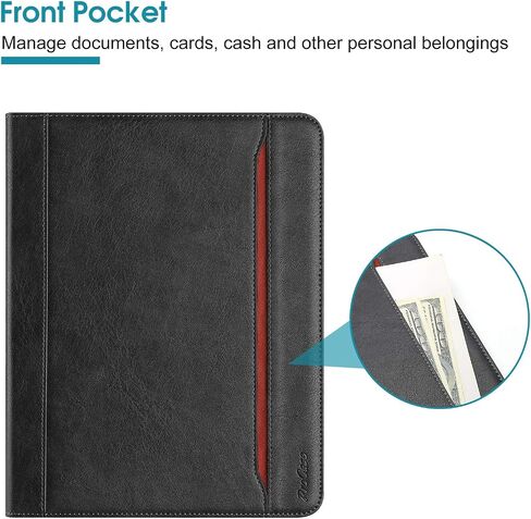ProCase for iPad Air 11 Inch 2024 / iPad Air 5 2022 / Air 4 2020 Case 10.9 [Support Pencil 2 Charging], Leather Stand Folio Protective Cover Case with Pencil Holder for iPad Air 10.9/11 Inch -Black in Saudi Arabia