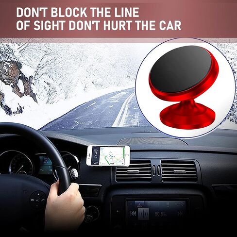 Pack-2 Car Phone Holder, Portable Universal Car Dashboard Phone Holder, Automatic Adsorption Car Mount for All Smartphones (Red) in Saudi Arabia