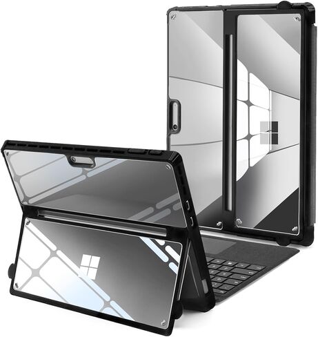 حافظة Omnpak Microsoft Surface Pro 11/10/9 مقاس 13 بوصة، غطاء واقٍ متين متعدد الزوايا مقاوم للصدمات متوافق مع لوحة مفاتيح غطاء النوع لجهاز Surface 11th Edition AI 2024/Pro 10 Business/Pro 9 2022 in Kuwait