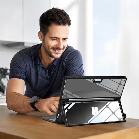 حافظة Omnpak Microsoft Surface Pro 11/10/9 مقاس 13 بوصة، غطاء واقٍ متين متعدد الزوايا مقاوم للصدمات متوافق مع لوحة مفاتيح غطاء النوع لجهاز Surface 11th Edition AI 2024/Pro 10 Business/Pro 9 2022 in Kuwait