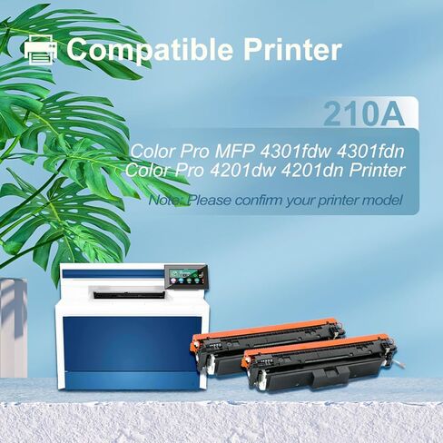 مجموعة خراطيش حبر 210A بديلة لحبر HP 210X 210A تعمل مع طابعة HP Color Laserjet Pro MFP 4301fdw 4301fdn Pro 4201dw Series (4 عبوات) in Kuwait