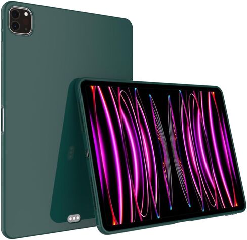 Callyue Slim Case for iPad Pro 11 Inch 4th/3rd/2nd Generation (2022/2021/2020), Ultra Thin Lightweight Matte Soft Flexible Frosted TPU Skin Bumper Back Cover Shell,Dark Night Green in Kuwait