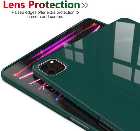 Callyue Slim Case for iPad Pro 11 Inch 4th/3rd/2nd Generation (2022/2021/2020), Ultra Thin Lightweight Matte Soft Flexible Frosted TPU Skin Bumper Back Cover Shell,Dark Night Green in Kuwait