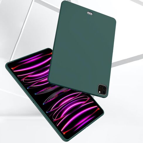 Callyue Slim Case for iPad Pro 11 Inch 4th/3rd/2nd Generation (2022/2021/2020), Ultra Thin Lightweight Matte Soft Flexible Frosted TPU Skin Bumper Back Cover Shell,Dark Night Green in Kuwait