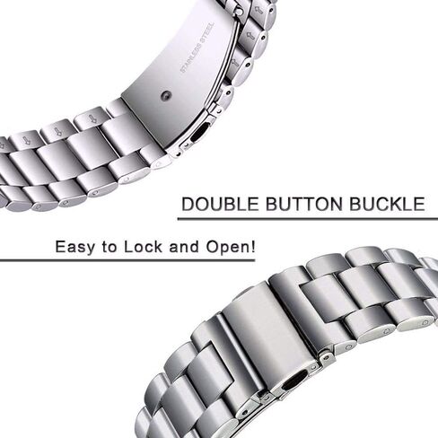 Compatible with Michael Kors Access Gen 5 Bradshaw/Lexington Bands Metal Bracelet Replacement Solid Stainless Steel Watch Band Strap Wristbands for MK Access Gen 5 Lexington(20mm)/Bradshaw(22mm) in Saudi Arabia