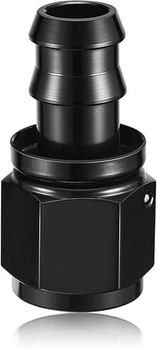 10AN 90 Degree Push Lock Hose End Fitting Aluminum Female Swivel to Push Lock Barb Type Fitting for Rubber Fuel Line in Saudi Arabia