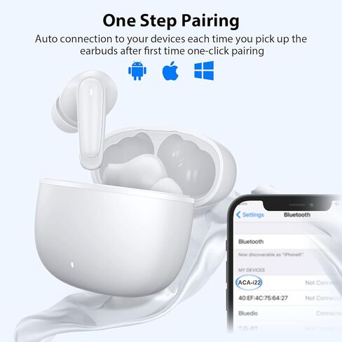 سماعات أذن لاسلكية بلوتوث 5.2 من COOYA لهواتف iPhone 16 15 Pro Max 14 13 سماعة رأس ستيريو للألعاب بخاصية إلغاء الضوضاء + 4 ميكروفونات داخل الأذن لهاتف Samsung S24 Ultra S23 S22 A15 A54 Flip6 Pixel 9 8 in Kuwait