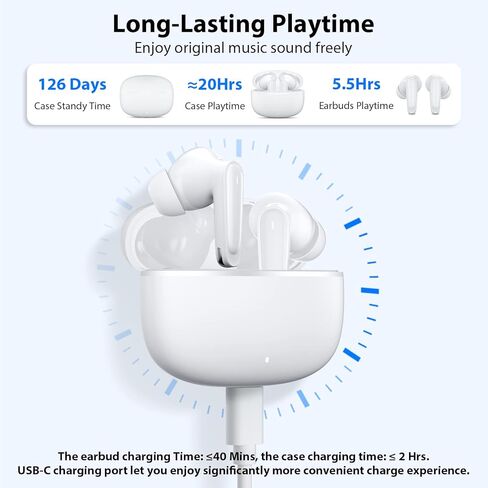 سماعات أذن لاسلكية بلوتوث 5.2 من COOYA لهواتف iPhone 16 15 Pro Max 14 13 سماعة رأس ستيريو للألعاب بخاصية إلغاء الضوضاء + 4 ميكروفونات داخل الأذن لهاتف Samsung S24 Ultra S23 S22 A15 A54 Flip6 Pixel 9 8 in Kuwait