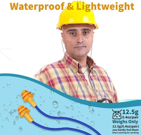 سماعات أذن للعمل، سماعات أذن كوزابي سلكية داخل الأذن للعمل، سدادات أذن عازلة للضوضاء لتقليل الضوضاء، ركوب الدراجات النارية، أعمال البناء in Kuwait