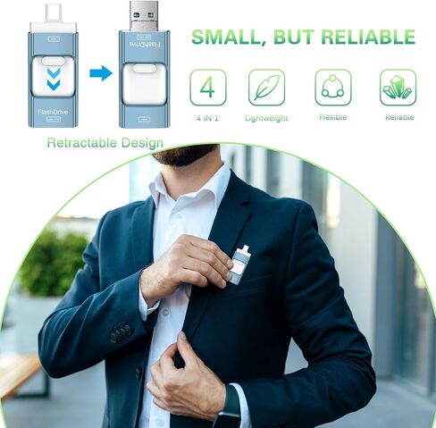 محرك أقراص فلاش للهاتف للصور سعة 128 جيجابايت، ومخزن نسخ احتياطي للصور USB من النوع C للوحة الهاتف وأجهزة الكمبيوتر المحمول التي تعمل بنظام Android (أزرق، U25) in Kuwait