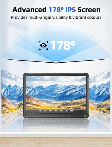 تلفزيون ديسوبري 11.5 بوصة محمول مع هوائي Atsc Tune، شاشة 10.5 بوصة HD IPS قابلة لإعادة الشحن مع مكبر صوت مزدوج، تلفزيون صغير يدعم مدخل HDMI USB RCA، تلفزيون يعمل بالبطارية لسيارة التخييم المطبخ in Kuwait