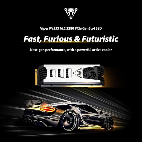 Patriot Viper PV553 1 تيرابايت SSD داخلي مع مروحة - NVMe PCIe Gen 5x4 - M.2 2280 - محرك الحالة الصلبة - PV553P1TBM28H in Saudi Arabia