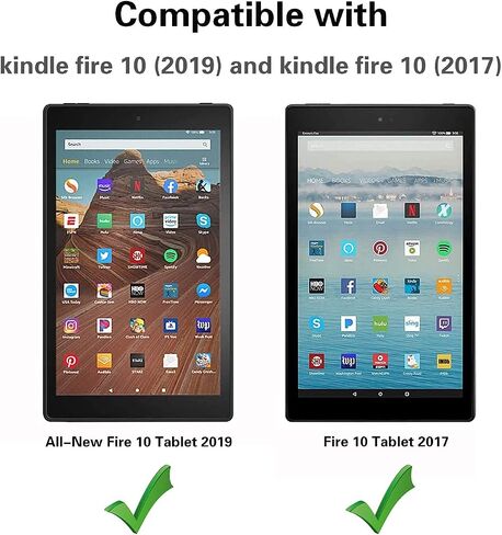 Case for Amazon Fire HD 10 Tablet 10.1 inch (9th/7th Generation, 2019/2017 Release) - Slim Lightweight PU Leather Stand Cover with Auto Wake/Sleep, Christian Quotes Bible Verse Psalm 46:10 in Saudi Arabia