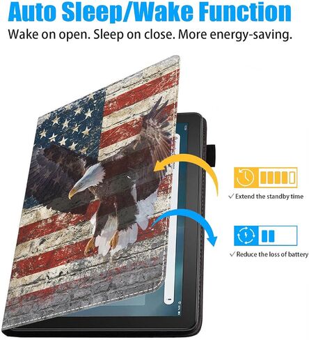 Case for Amazon Fire HD 10 Tablet 10.1 inch (9th/7th Generation, 2019/2017 Release) - Slim Lightweight PU Leather Stand Cover with Auto Wake/Sleep, Christian Quotes Bible Verse Psalm 46:10 in Saudi Arabia