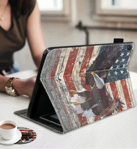 Case for Amazon Fire HD 10 Tablet 10.1 inch (9th/7th Generation, 2019/2017 Release) - Slim Lightweight PU Leather Stand Cover with Auto Wake/Sleep, Christian Quotes Bible Verse Psalm 46:10 in Saudi Arabia