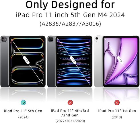 for iPad Pro 11 inch M4 Case (5th Generation,2024, Model NO.A2836/A2837/A3006),Auto Sleep/Wake and Magnetic Closure,Slim Trifold Stand Case,PU Leather Cover,Support Apple Pencil Pro, Oat Coffee in Saudi Arabia