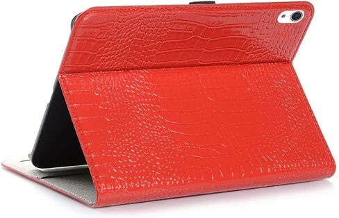 Compatible with iPad 10th Generation 10.9 inch 2022 Case for Women, DMaos Crocodile Synthetic Leather Folio Smart Cover with Card Pencil Holder, Auto Sleep Wake - Black in Kuwait