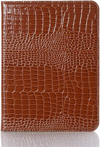 Compatible with iPad 10th Generation 10.9 inch 2022 Case for Women, DMaos Crocodile Synthetic Leather Folio Smart Cover with Card Pencil Holder, Auto Sleep Wake - Black in Kuwait