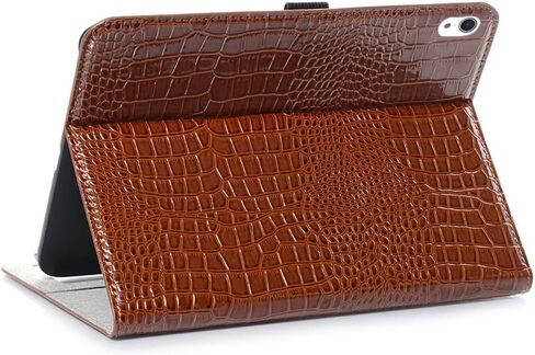 Compatible with iPad 10th Generation 10.9 inch 2022 Case for Women, DMaos Crocodile Synthetic Leather Folio Smart Cover with Card Pencil Holder, Auto Sleep Wake - Black in Kuwait