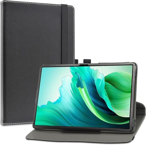 متوافق مع حافظة OUKITEL OT8، حافظة Tab 90 WiFi، حافظة iPlay 60 Lite، غطاء PU بحامل يدور 360 درجة لجهاز OUKITEL OT8/Alldocube iPlay 60 Lite/Blackview Tab 90 WiFi/Tab 90 مقاس 11 بوصة، أسود in Kuwait