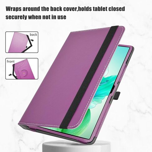 متوافق مع حافظة OUKITEL OT8، حافظة Tab 90 WiFi، حافظة iPlay 60 Lite، غطاء PU بحامل يدور 360 درجة لجهاز OUKITEL OT8/Alldocube iPlay 60 Lite/Blackview Tab 90 WiFi/Tab 90 مقاس 11 بوصة، أسود in Kuwait
