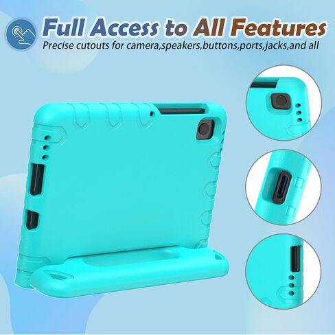 حافظة LTROP للأطفال لهاتف Samsung Galaxy Tab A9 8.7 بوصة 2023 (SM-X110/X115/X117) مع حامل واقي شاشة مدمج ومقبض، حافظة لجهاز Galaxy Tab A9 2023 وGalaxy Tab A7 Lite 2021، وردي فاقع in Kuwait