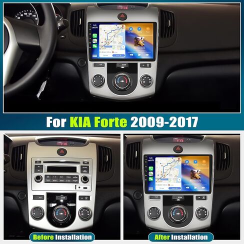 2G+64G Android 13 Car Stereo for KIA Forte 2009-2017 with Wireless Carplay Android Auto,9'' Touchscreen KIA Forte Car Radio with GPS Navigation,Bluetooth,WiFi/FM/RDS Radio,SWC+Backup Camera in Saudi Arabia