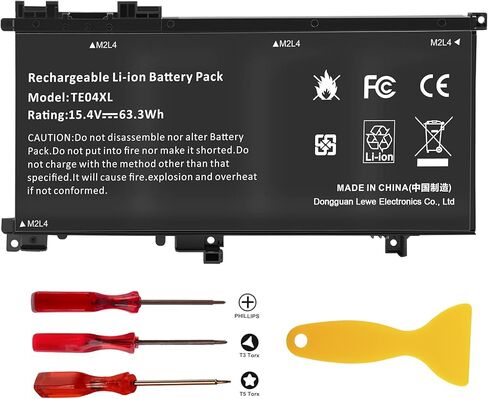 Futurebatt Inc TE04XL استبدال بطارية الكمبيوتر المحمول HP Omen 15-AX200 15-AX200NA 15-AX200NX 15-AX201NC 15-AX243DX 15-AX201NX 15-AX202NA 15-AX202NW 15-AX212NF 15-AX211TX 15-AX212NW in Kuwait