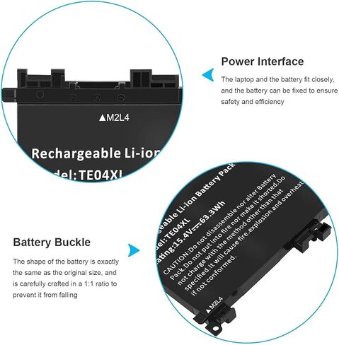 Futurebatt Inc TE04XL استبدال بطارية الكمبيوتر المحمول HP Omen 15-AX200 15-AX200NA 15-AX200NX 15-AX201NC 15-AX243DX 15-AX201NX 15-AX202NA 15-AX202NW 15-AX212NF 15-AX211TX 15-AX212NW in Kuwait