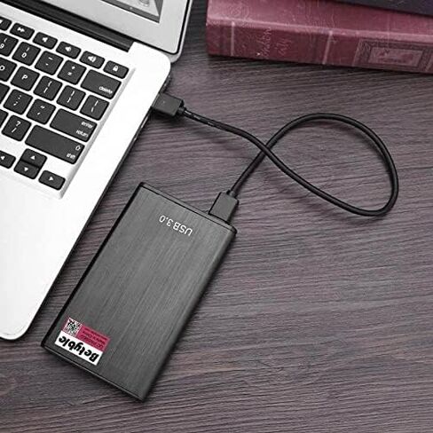محرك الأقراص الصلبة الخارجي - محرك أقراص ثابتة محمول نحيف مقاس 2.5 بوصة USB 3.0 لأجهزة الكمبيوتر الشخصية وأجهزة Mac والكمبيوتر المحمول وChromebook (320 جيجابايت، أسود) in Saudi Arabia