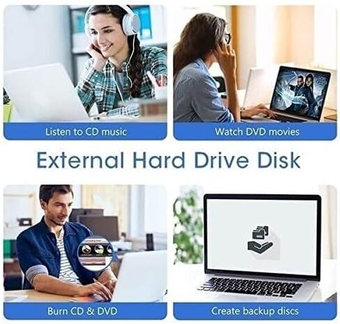 محرك الأقراص الصلبة الخارجي - محرك أقراص ثابتة محمول نحيف مقاس 2.5 بوصة USB 3.0 لأجهزة الكمبيوتر الشخصية وأجهزة Mac والكمبيوتر المحمول وChromebook (320 جيجابايت، أسود) in Saudi Arabia