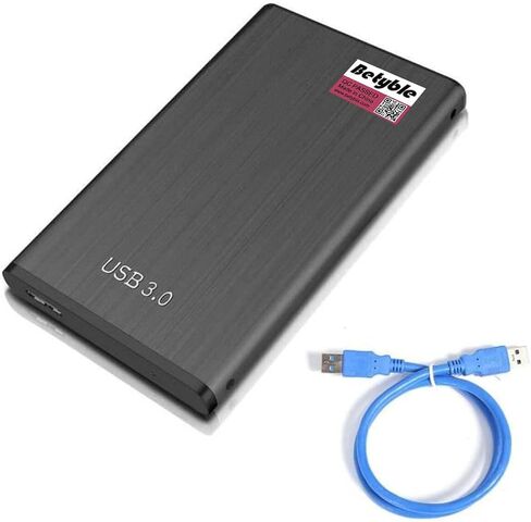 محرك الأقراص الصلبة الخارجي - محرك أقراص ثابتة محمول نحيف مقاس 2.5 بوصة USB 3.0 لأجهزة الكمبيوتر الشخصية وأجهزة Mac والكمبيوتر المحمول وChromebook (320 جيجابايت، أسود) in Saudi Arabia