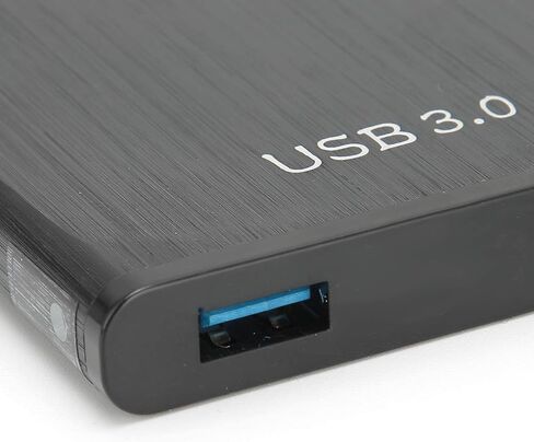 محرك الأقراص الصلبة الخارجي - محرك أقراص ثابتة محمول نحيف مقاس 2.5 بوصة USB 3.0 لأجهزة الكمبيوتر الشخصية وأجهزة Mac والكمبيوتر المحمول وChromebook (320 جيجابايت، أسود) in Saudi Arabia