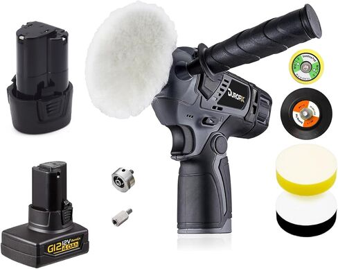 Durofix RS1222 G12 Series 12V Cordless 3 "مجموعة أدوات الصنفرة المدمجة مع بطاريتين وشاحن، 16 سرعة 1600 إلى 9500 دورة في الدقيقة (أداة عارية مع حقيبة قماش) in Saudi Arabia