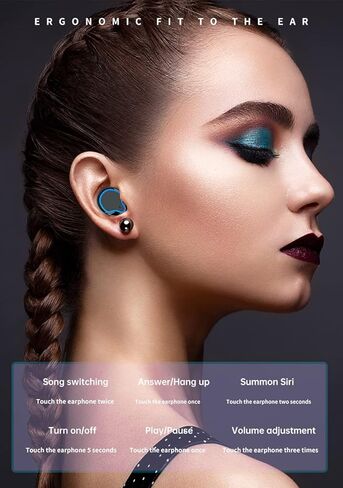 سماعات بلوتوث TWS، سماعات أذن لاسلكية عالية الدقة بخاصية إلغاء الضوضاء، سماعات أذن بلوتوث 5.1، حافظة شحن لاسلكية 180 ساعة وشاشة عرض الطاقة، سماعة رأس TWS داخل الأذن لهواتف iPhone وAndroid in Kuwait