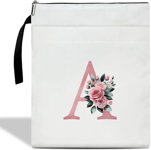 الأحرف الأولى P غلاف الكتاب مع سحاب، هدايا بحروف للنساء، غلاف كتاب الأزهار لمحبي الكتب هدية لمكتبة المعلم، دودة الكتب، حافظة غطاء حامي الكتاب الشخصية (zm16) in Kuwait