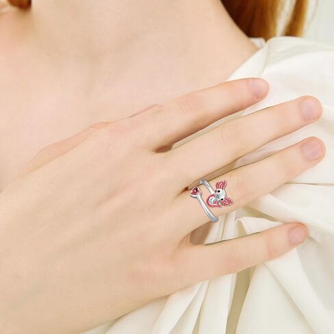 خاتم axolotl 925 الفضة الاسترليني نيوت حلقة مفتوحة الوردي axolotl قابل للتعديل خاتم القلب الحيوان الإبهام الدائري للنساء المكسيكي salamande axolotl مجوهرات هدايا للفتيات في سن المراهقة in Kuwait