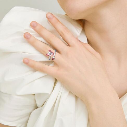 خاتم axolotl 925 الفضة الاسترليني نيوت حلقة مفتوحة الوردي axolotl قابل للتعديل خاتم القلب الحيوان الإبهام الدائري للنساء المكسيكي salamande axolotl مجوهرات هدايا للفتيات في سن المراهقة in Kuwait