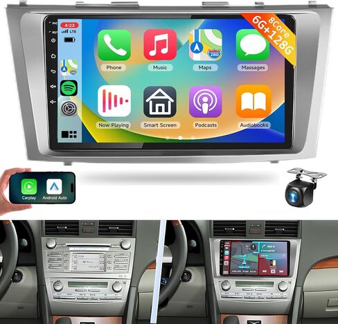 [8Core 6G+128G] for Toyota Camry 2006 2007 2008 2009 2010 2011 Android Car Stereo Wireless Apple Carplay Android Auto,9" HD 1280 * 720P IPS Car Radio GPS WiFi DSP Audio Bluetooth SWC Backup Camera in Saudi Arabia