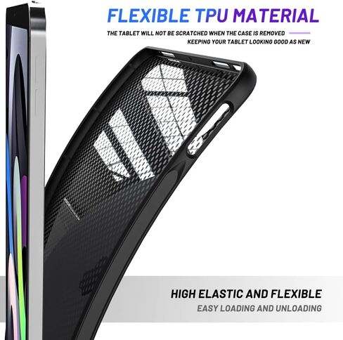 حافظة لجهاز iPad Air الجيل الرابع/iPad Air الجيل الخامس (10.9 بوصة، موديل 2020/2022)، غطاء حماية رقيق وناعم لجهاز iPad Air 5&4 10.9 بوصة، أسود in Kuwait