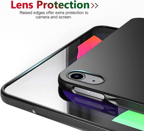 حافظة لجهاز iPad Air الجيل الرابع/iPad Air الجيل الخامس (10.9 بوصة، موديل 2020/2022)، غطاء حماية رقيق وناعم لجهاز iPad Air 5&4 10.9 بوصة، أسود in Kuwait