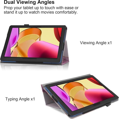 Case for TCL TAB 10 NXTPAPER 5G 10.4 Inch Tablet Model 9199S - Slim Lightweight Folio Stand Cover PU Leather Case Cover + 1 Stylus (Black) in Kuwait