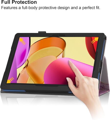 Case for TCL TAB 10 NXTPAPER 5G 10.4 Inch Tablet Model 9199S - Slim Lightweight Folio Stand Cover PU Leather Case Cover + 1 Stylus (Black) in Kuwait