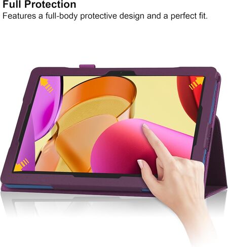 Case for TCL TAB 10 NXTPAPER 5G 10.4 Inch Tablet Model 9199S - Slim Lightweight Folio Stand Cover PU Leather Case Cover + 1 Stylus (Black) in Kuwait