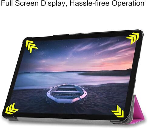 غطاء تابلت لهاتف سامسونج جالاكسي تاب S4 10.5 T830 T835 T837 4G LTE (إصدار 2018)، حافظة جلدية خفيفة الوزن بحامل قابل للطي رفيع للغاية لجهاز جالاكسي تاب S4 10.5 SM-T830 T835C T837V (KST-أحمر داكن) in Kuwait