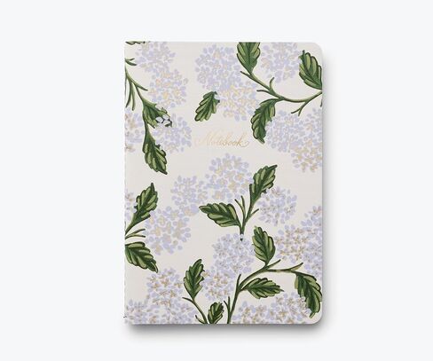 شركة RIFLE PAPER CO. مجموعة دفاتر ملاحظات مخيطة بخياطة الكوبية، مجموعة متنوعة من 3 دفاتر ملاحظات، 64 صفحة مسطرة بالحبر الذهبي، غطاء ورقي من القماش مع ورق نص داخلي أبيض in Kuwait