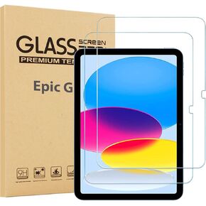 [2-Pack] EpicGadget Glass Screen Protector for iPad 10th Generation 10.9 Inch (2022 Released) - Tempered Glass Film/High Definition / 9H Hardness