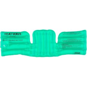 HEAT WAVE Instant Reusable Shoulder Heat Pack- for Back/Neck/Shoulder (6x18"), Hot Wrap for Muscle Aches, Pain Relief, Click Heat Muscle Thermal Care -Clear 1 Pack Large- Made in USA