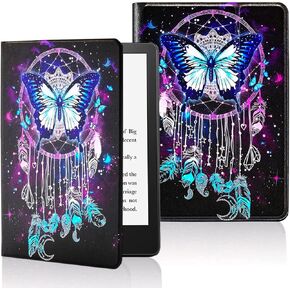 All New Case for 6.8" Kindle Paperwhite & Signature Edition(11th Generation, 2021/2023 Release), Premium Lightweight PU Leather with Auto Sleep/Wake,Butterfly 04