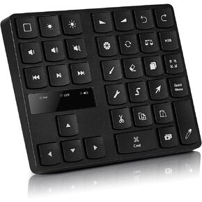 35 Keys Mini Drawing Keyboard, One Handed Ergonomic Drawing Keyboard, with 250mah Lithium Ion Battery, USB Keyboard for OS for OS X